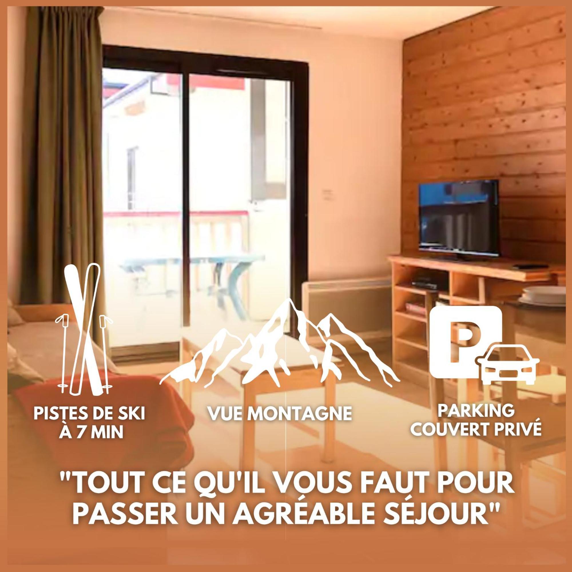 Charmant T3 Avec Vue Montagne Et Parking Privatif Font-Romeu-Odeillo-Via Eksteriør bilde